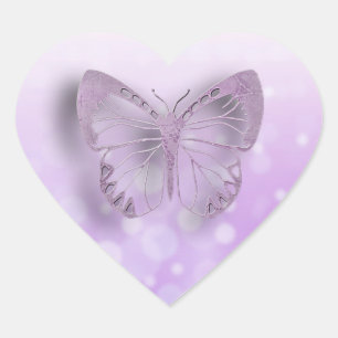 Pegatinas de mariposa morada de Lavender