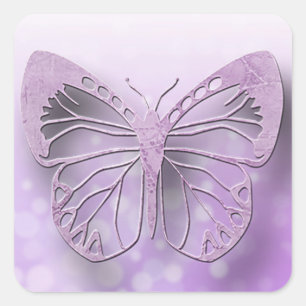 Pegatinas de mariposa morada de Lavender