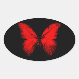 Pegatinas de Mariposa Roja