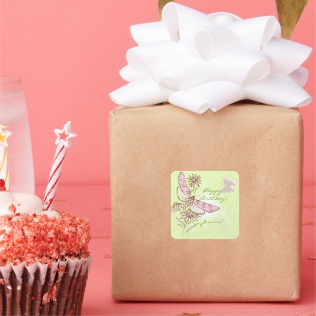 Pegatinas de mariposa rosa Lemon Lime (Fiesta)