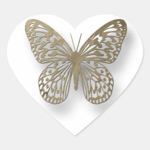 Pegatinas de mariposas blancas y de oro