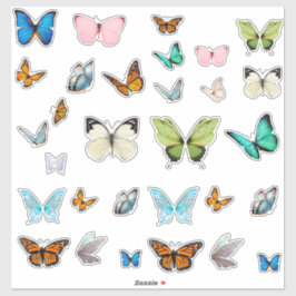 Pegatinas de mariposas caprichosas