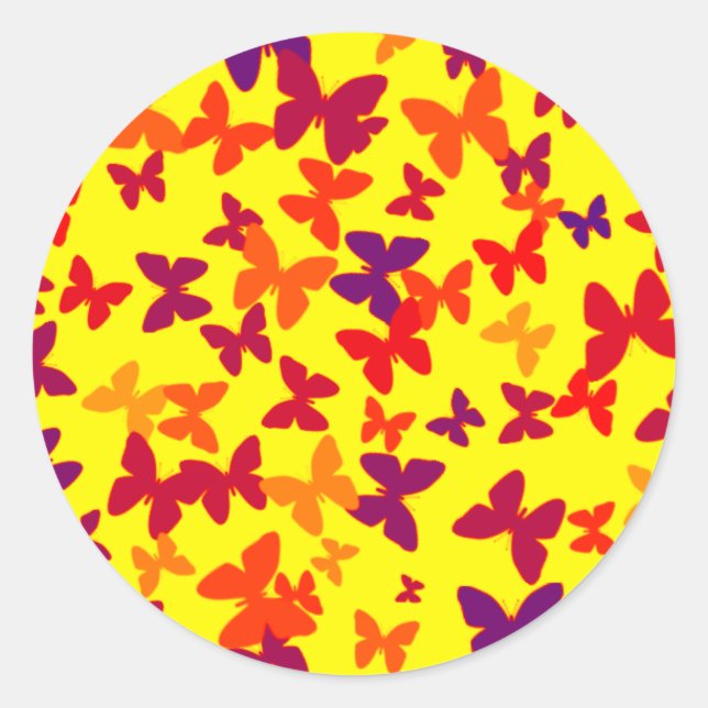 Pegatinas de mariposas de verano (Anverso)