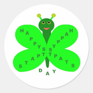 Pegatinas de mariposas del Día de San Patricio