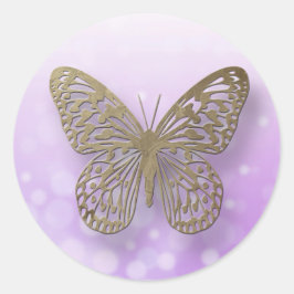 Pegatinas de mariposas Lavender Purple Gold
