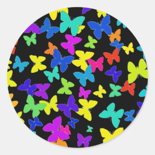 Pegatinas de mariposas negras