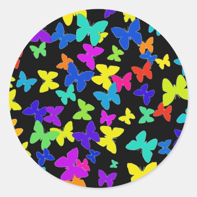 Pegatinas de mariposas negras (Anverso)