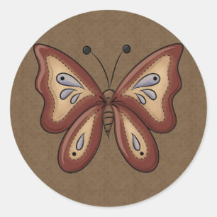 Pegatinas de mariposas otoñales del país francés