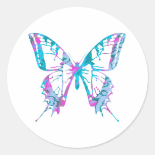 Pegatinas de mariposas turquesa y rosa