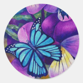 Pegatinas de mariposas y panseys