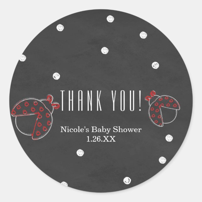 Pegatinas de mariquitas para tiza de tablero de pu (Anverso)