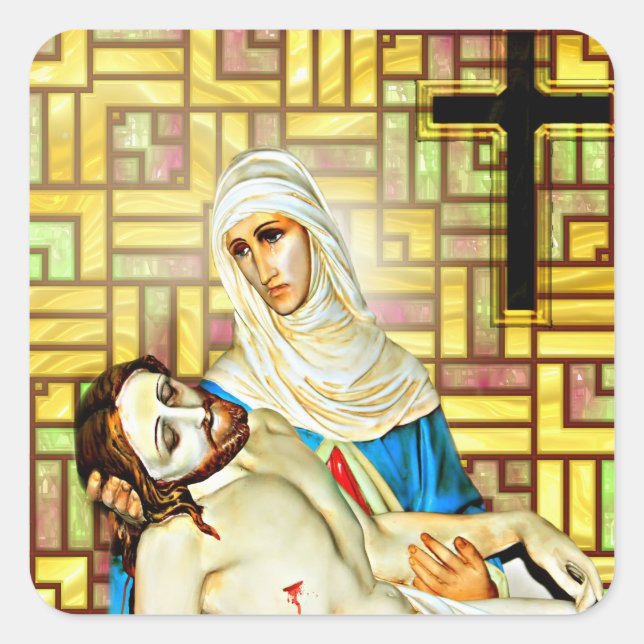 pegatinas de mary y Jesus (Anverso)