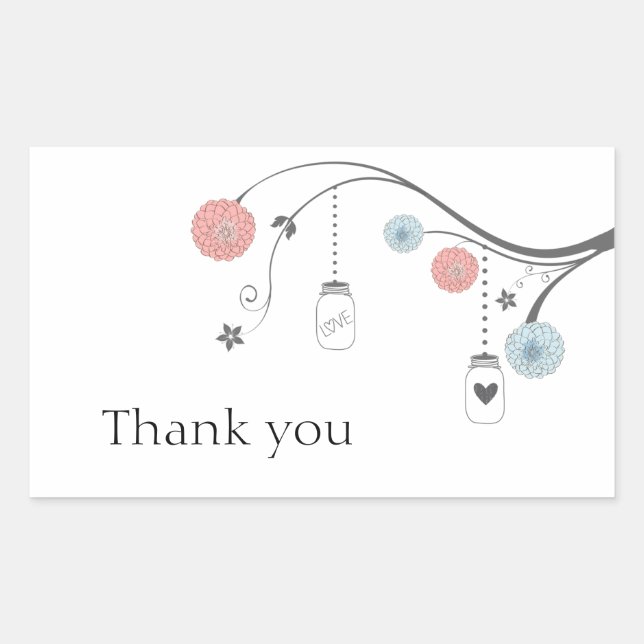 Pegatinas de Mason Jar Tree (Anverso)