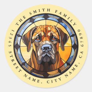 Pegatinas de Mastiff Round