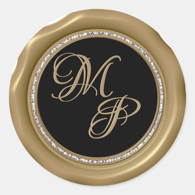 *~* Pegatinas de matrimonio de sellos de lana de o (Anverso)