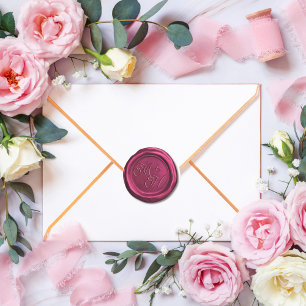 Pegatinas de matrimonio personalizado de sellado d