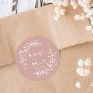 Pegatinas de matrimonio personalizado Eucalyptus D