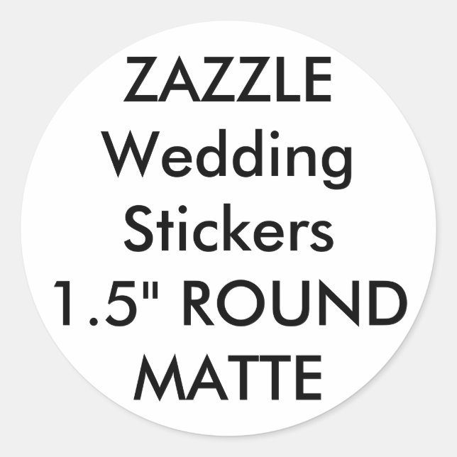 Pegatinas de matrimonio personalizado MATTE ROUND  (Anverso)