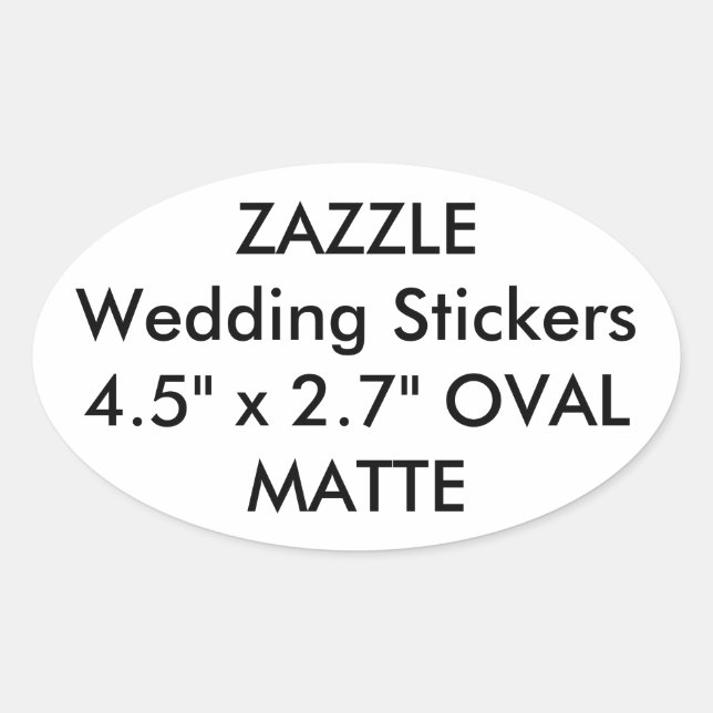 Pegatinas de matrimonio personalizado OVAL MATTE ( (Anverso)