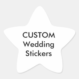 Pegatinas de matrimonio personalizado STAR MATTE (