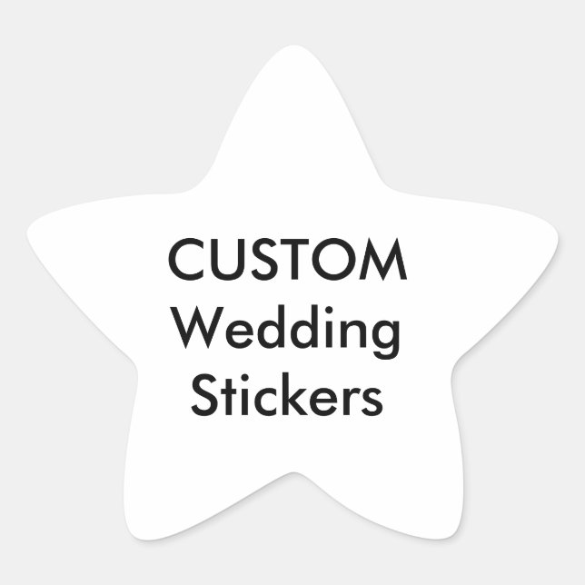 Pegatinas de matrimonio personalizado STAR MATTE ( (Anverso)