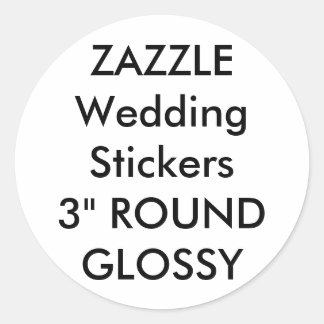 Pegatinas de matrimonio personalizados 3" ROUND GL