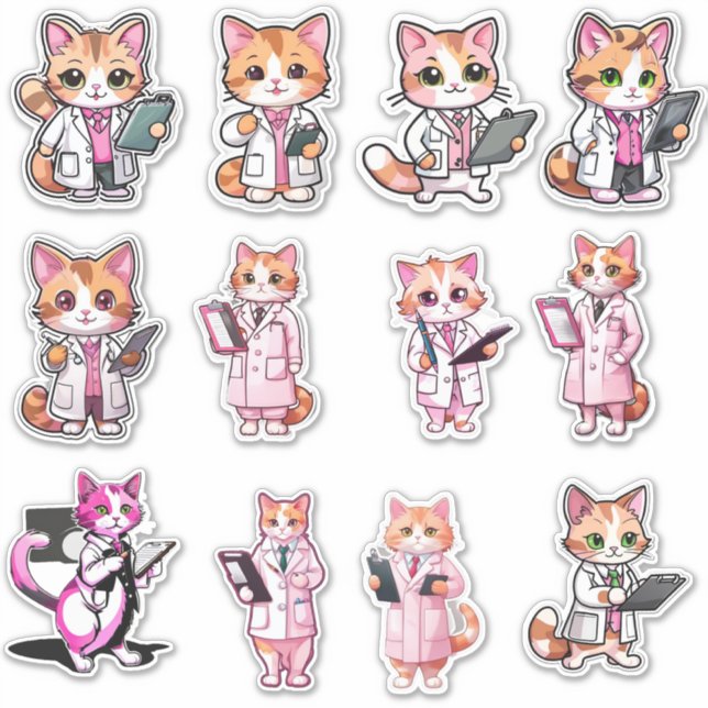 Pegatinas de médica Kitty (Anverso)