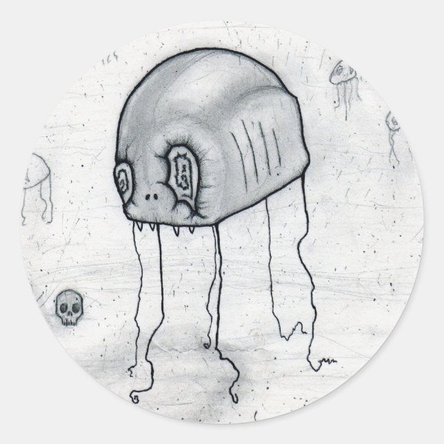 Pegatinas de medusas torcidas x6 (Anverso)