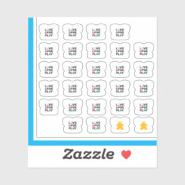 Pegatinas de Meeple Tee - Vive, ama, juega