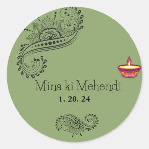Pegatinas de mehendi personalizables