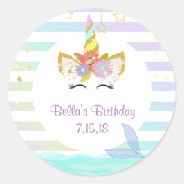 Pegatinas de Mermaid Unicorn
