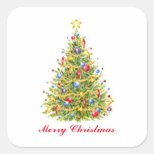 Pegatinas de merry navideños tradicionales