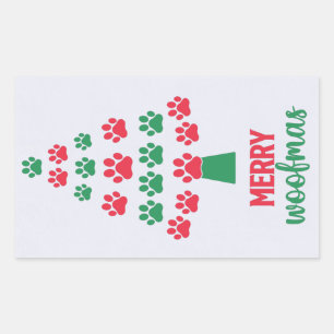 Pegatinas de Merry Woofmas