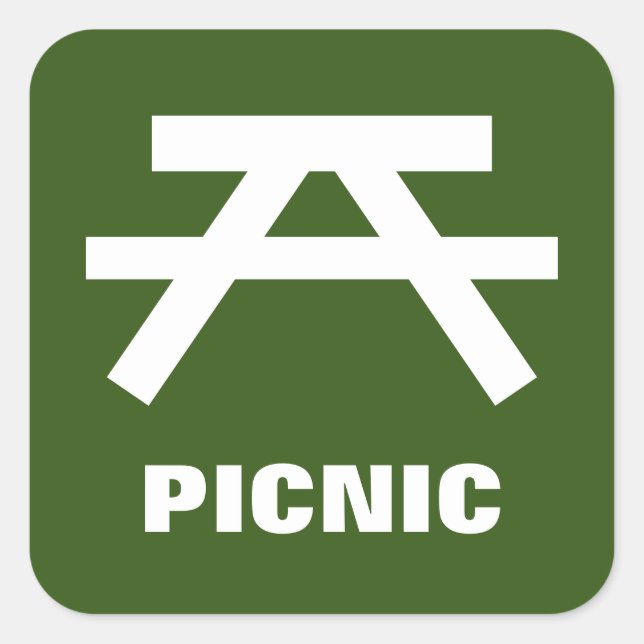 Pegatinas de mesa de picnic (Anverso)