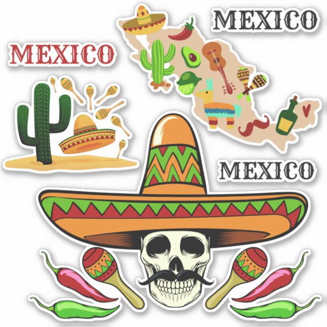 Pegatinas de MÉXICO (Anverso)