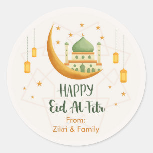 Pegatinas de Mezquita y Luna Eid Mubarak / Eid al-