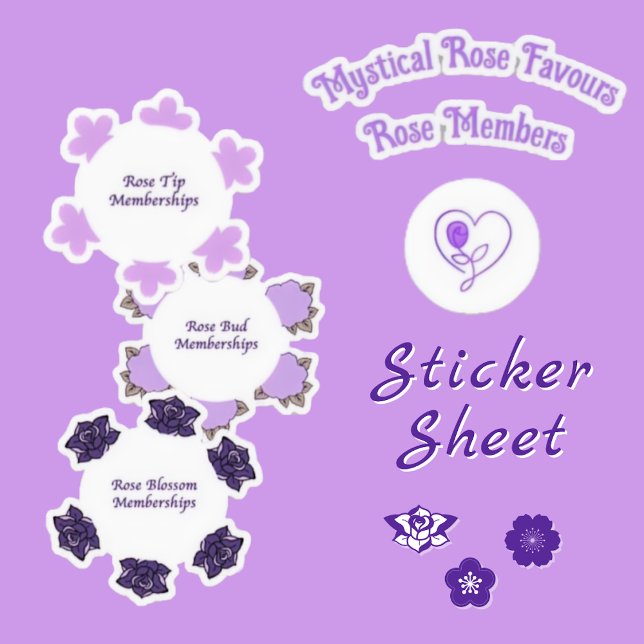 Pegatinas de miembros Rosas de MysticalRoseFavours (Rose Member Vinyl Stickers Poster)