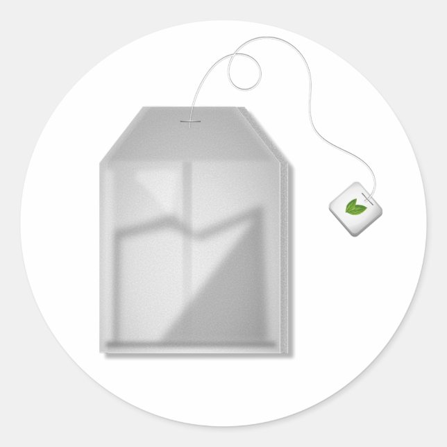 Pegatinas de Mint Tea Bag (Anverso)