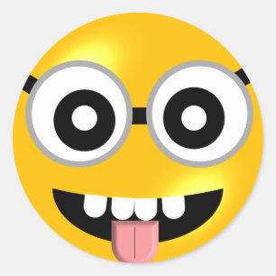 Pegatinas de mirada locos de la emoji