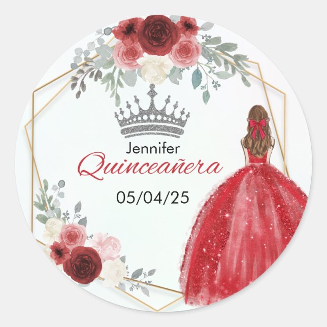 pegatinas de mis quince (Anverso)