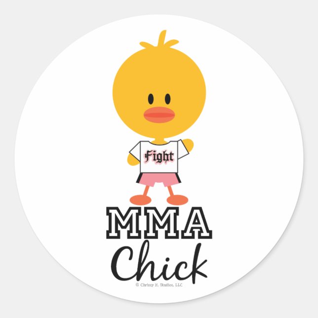 Pegatinas de MMA Chick (Anverso)
