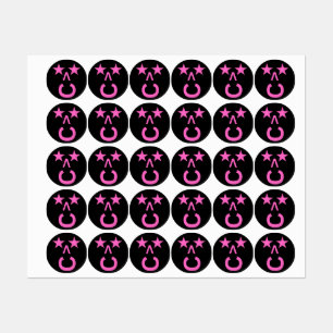 Pegatinas de moda en negro