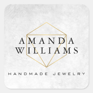 Pegatinas de moda Faux Gold Gemstone Joyry Designe