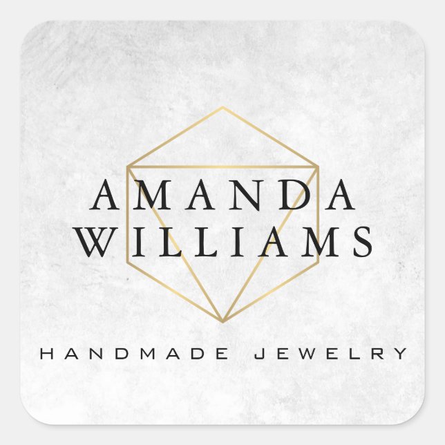 Pegatinas de moda Faux Gold Gemstone Joyry Designe (Anverso)