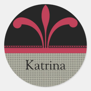 Pegatinas de Moda floral, magenta