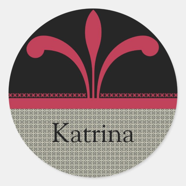 Pegatinas de Moda floral, magenta (Anverso)