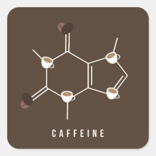 Pegatinas de Molécula cafeína