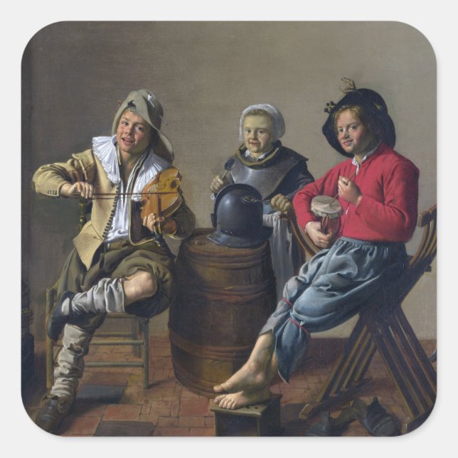 Pegatinas de Molenaer "Haciendo música" (Anverso)
