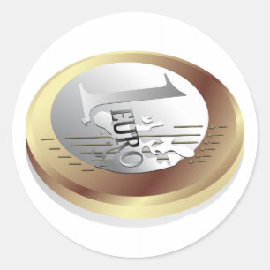 Pegatinas de monedas de un euro