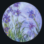 Pegatinas de Monet Lilac Irises<br><div class="desc">Pegatinas de Monet Lilac Irises. Pintura de óleo sobre lienzo de 1917. Monet pintó irises a lo largo de su carrera, esta es una de sus pinturas iris finales y ciertamente una de sus más inquietantes. El trabajo es muy impresionista y los iris morados oscuros casi parecen flotar en agua...</div>